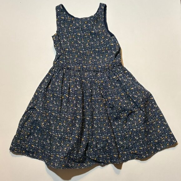 Polo Ralph Lauren Girls Blue Floral Cotton Dress 6X Sleeveless Pockets - Picture 5 of 11
